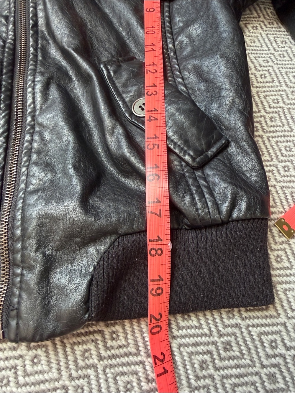 Miss Post Black Faux Leather Hooded Jacket - Picture 11 of 15